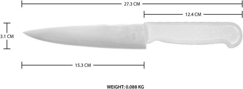 Kitchen Master 6 Inch Stainless Steel Professional Chef Knife (White) - Image 2